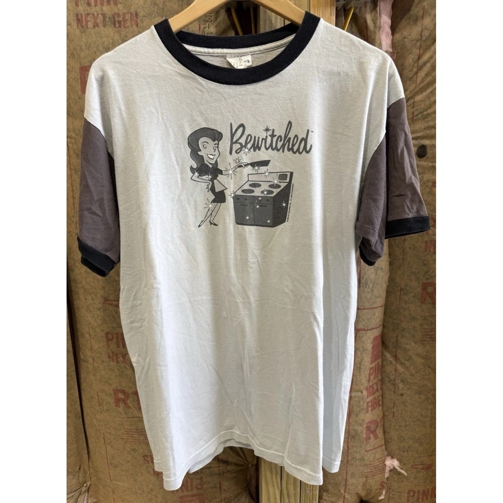 Vintage Bewitched Ringer T-Shirt Large‎ 90s USA Promo Retro Cronies